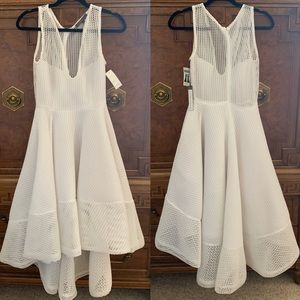 Issue NY White Mesh High Low Dress